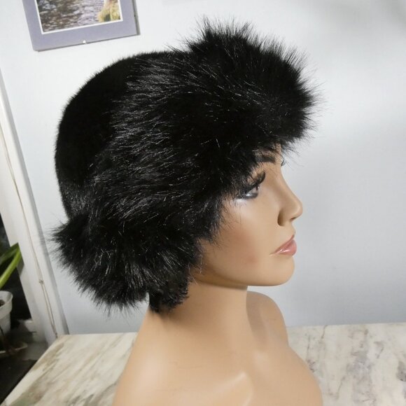 Elegant! Fabuloubs Fashionable Faux Fur Black Warm Hat main image 8